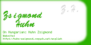 zsigmond huhn business card